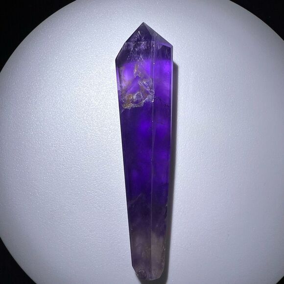 Amethyst Crystal Scepter Meditation Wand  with Unique Fingerprint Inclusions (4) - Picture 14 of 16